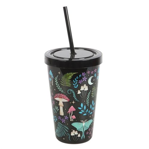 Magical forest-inspired tumbler with enchanting nature designs, perfect for nature lovers and fantasy enthusiasts.