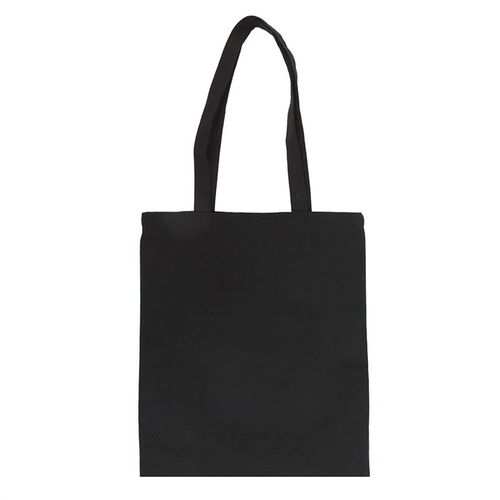 Eco-friendly polycotton tote bag with gold round talking board design printed on black, perfect for shopping or carrying essentials.