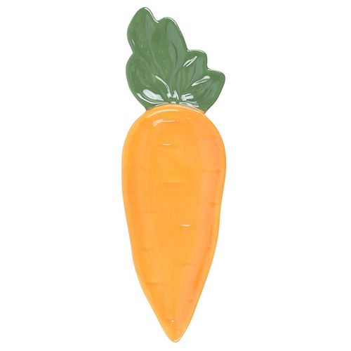 Carrot-shaped serving dish for snacks and crudités