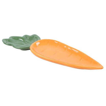 Carrot-shaped serving dish for snacks and crudités