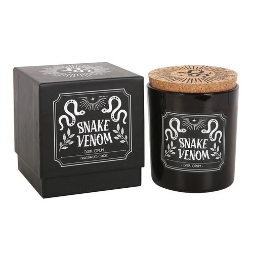 Snake Venom dark opium candle in mystical black jar