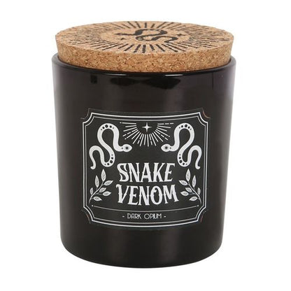 Snake Venom dark opium candle in mystical black jar