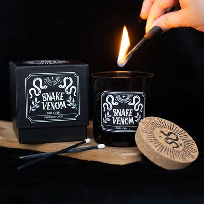 Snake Venom dark opium candle in mystical black jar