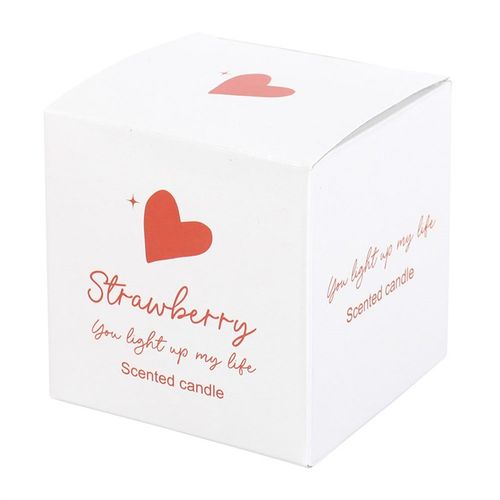 Strawberry scented candle for gifting, perfect for Valentine's or anniversaries