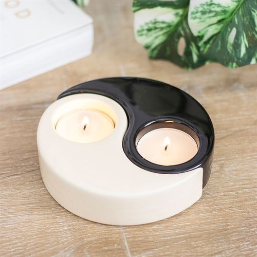 Yin and Yang tealight candle holder, a symbol of harmony and balance in modern décor.