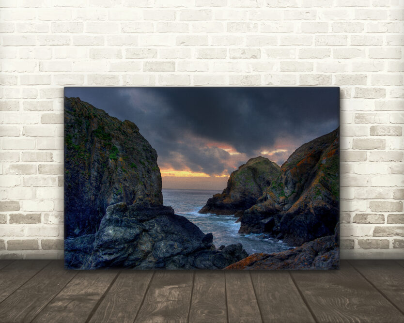 Seascape, Mullion Cove, Cornwall - Canvas Print Example