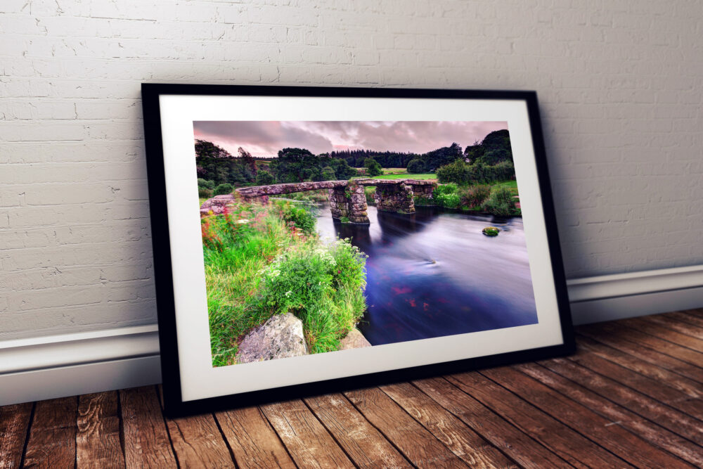 Riverscape, Postbridge, Dartmoor - Framed print example