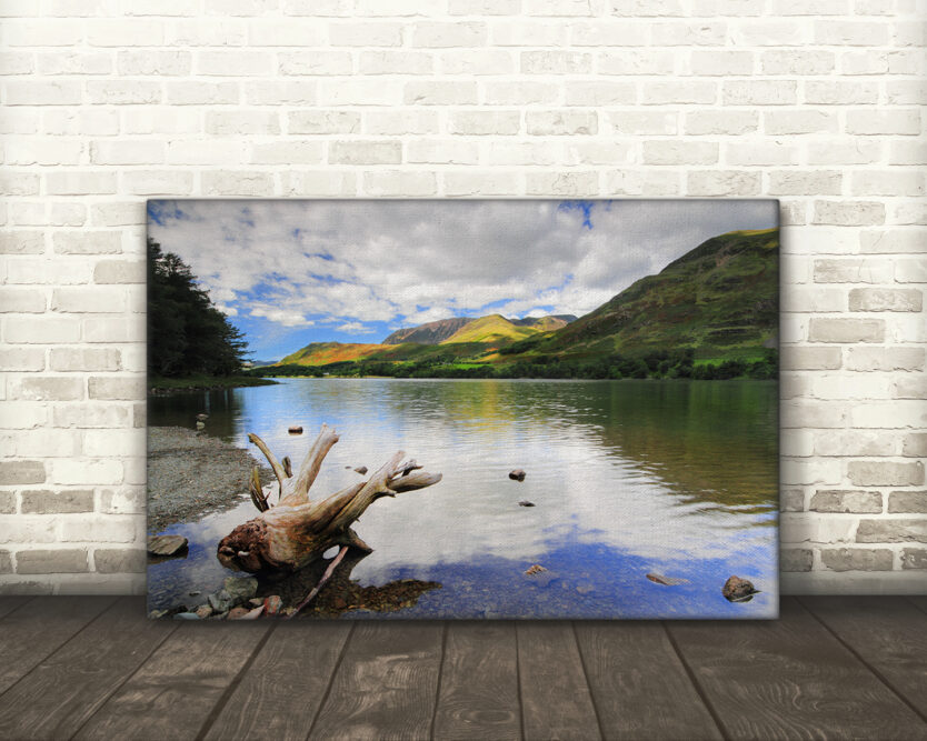 Riverscape, Buttermere Lake, Lake District - Canvas Print Example