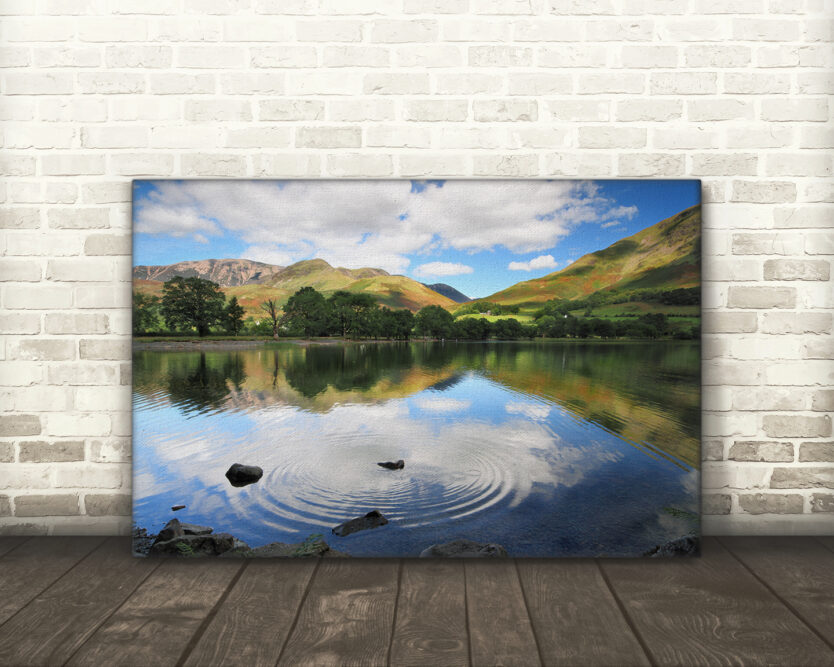 Riverscape, Buttermere Lake, Lake District - Canvas Print Example