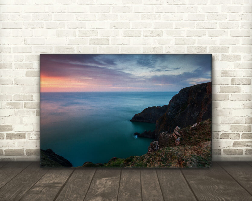 Seascape, Baggy Point, North Devon - Canvas Print Example