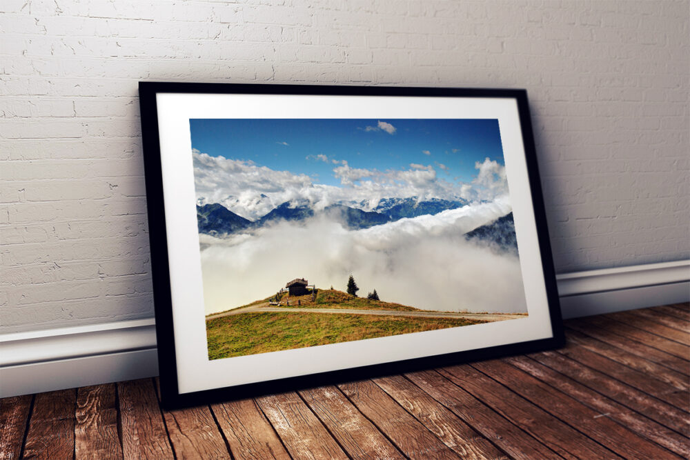 Landscape, Panoramabahn, Resterhohe, Austria - Framed print example
