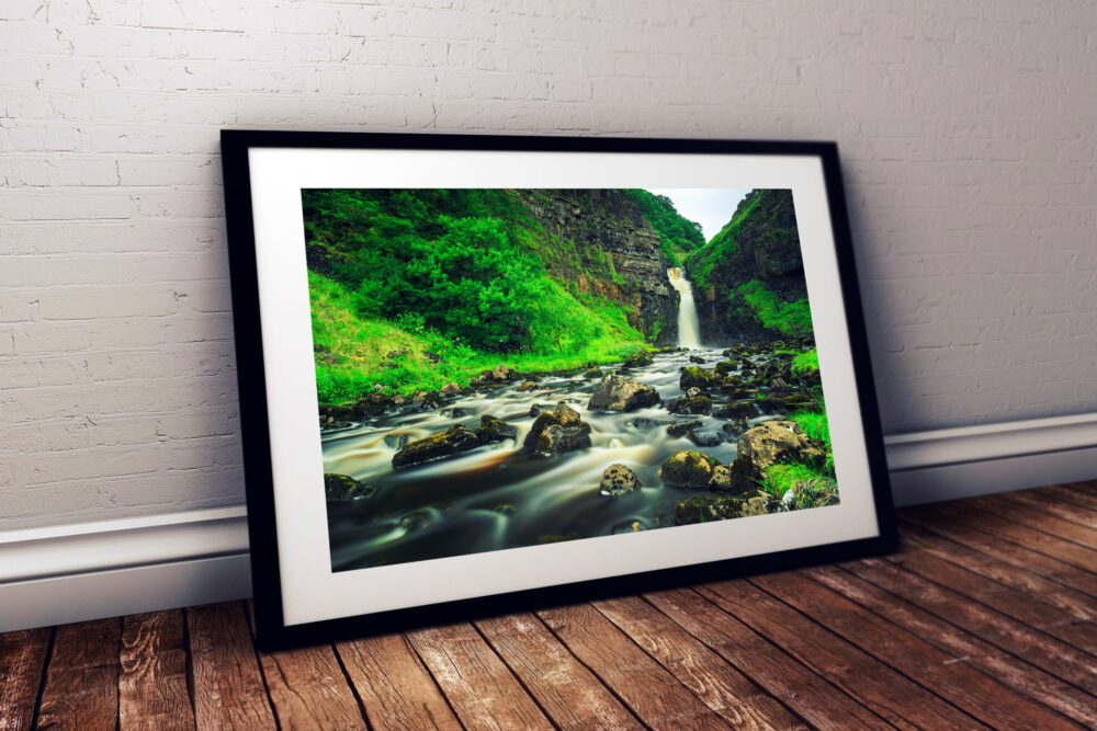 Riverscape, Lealt Falls, Isle of Skye, Scotland - Framed print example
