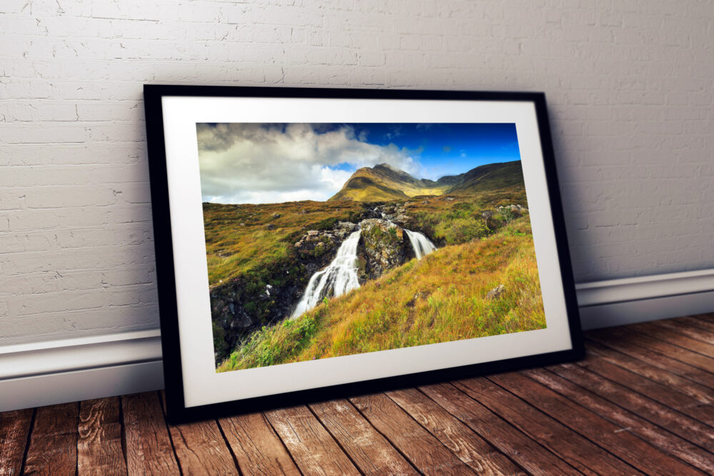 Riverscape, Abhainn nan Leac, Isle of Skye, Scotland - Framed print example
