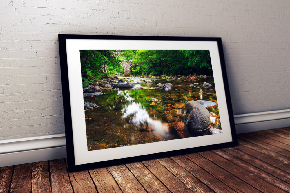 Riverscape, Newbridge, River Dart, Dartmoor National Park - Framed print example