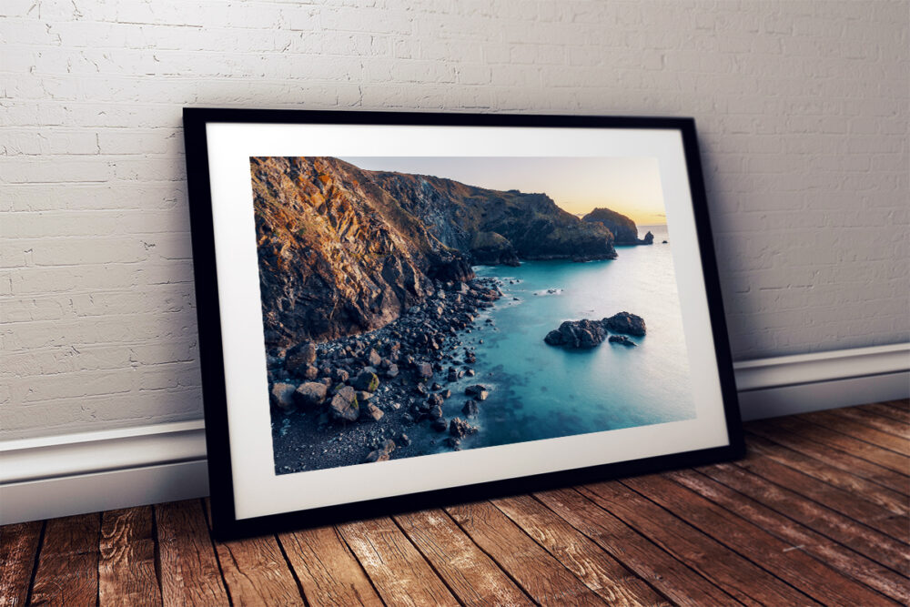 Seascape, Mullion Cove, Cornwall - Framed print example